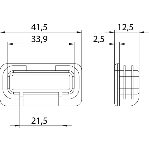 OBO Bettermann 1122904 Végdarab (H x Sz) 12.5 mm x 41.5 mm 50 db
