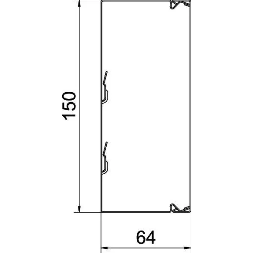 OBO Bettermann 6247148 Kábelcsatorna (H x Sz x Ma) 2000 x 150 x 60 mm Natúr 1 db