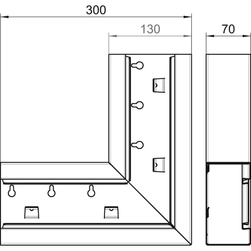 OBO Bettermann 6277220 Szerelési tartozék (H x Sz x Ma) 300 x 130 x 70 mm 1 db Tiszta fehér