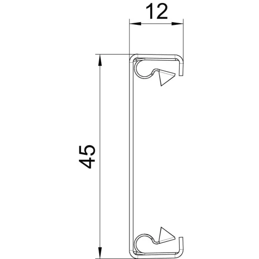 OBO Bettermann 6279880 Szerelési tartozék (H x Sz) 2000 mm x 50 mm 1 db Tiszta fehér