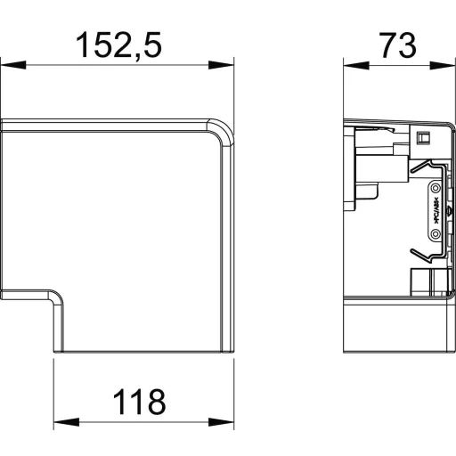 OBO Bettermann 6274220 Szerelési tartozék (Sz x Mé) 110 mm x 70 mm 1 db Tiszta fehér