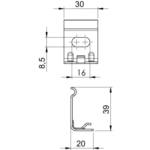 OBO Bettermann 6016443 Fali tartó Fémes 10 db