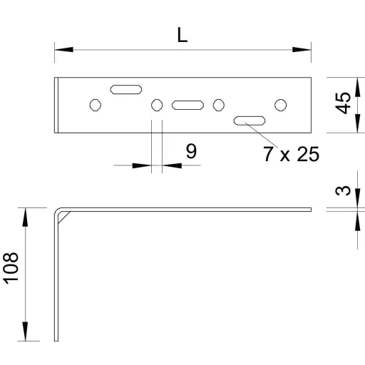 OBO Bettermann 6015379 Fali rögzítő (H x Sz x Ma) 208 x 45 x 108 mm Fémes 25 db