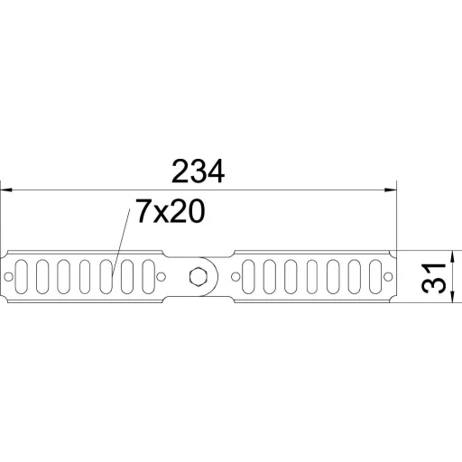OBO Bettermann 7082002 Csuklós összekötő Fémes 10 db