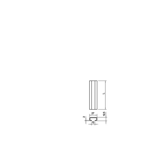 OBO Bettermann 1109022 Profilsínek (H x Sz x Ma) 2000 x 27 x 12.5 mm 1 db