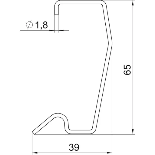 OBO Bettermann 6279800 Dróttartó kapocs Fémes 10 db