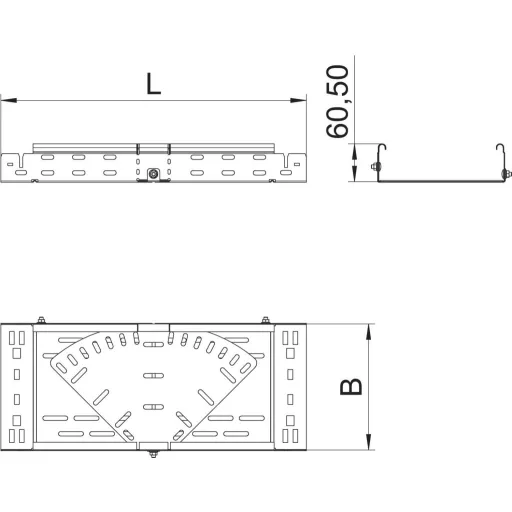 OBO Bettermann 6040492 Ív (Sz x Ma) 600 mm x 60 mm Fémes 1 db