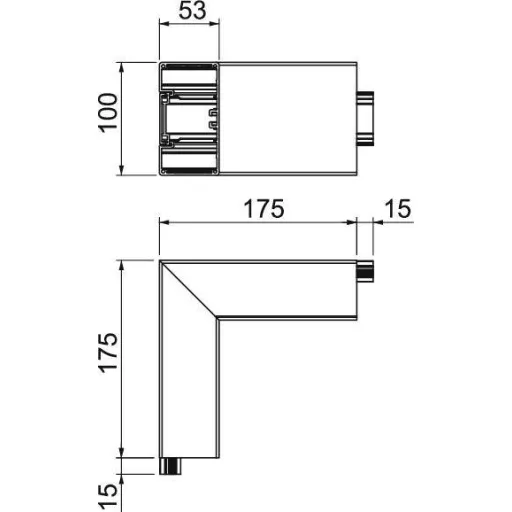 OBO Bettermann 6112423 Szerelési tartozék (Sz x Mé) 100 mm x 53 mm 1 db
