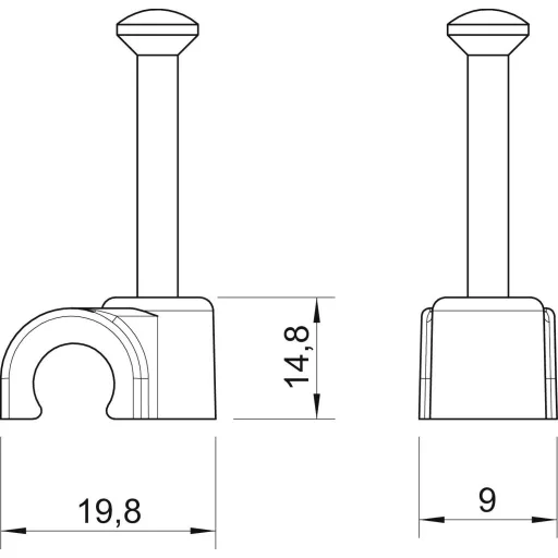 OBO Bettermann 2232316 Szögbilincs Fekete 100 db