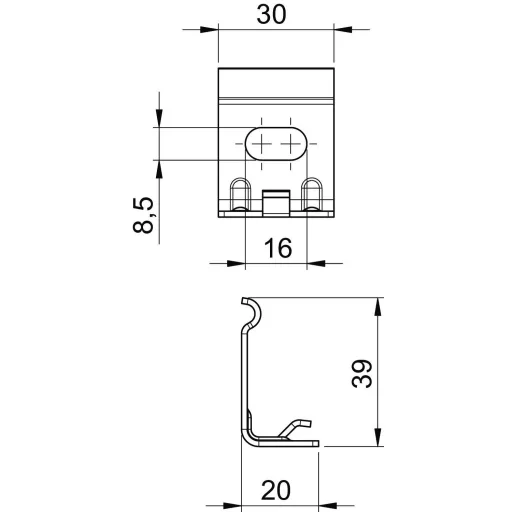 OBO Bettermann 6016445 Fali tartó Fémes 10 db