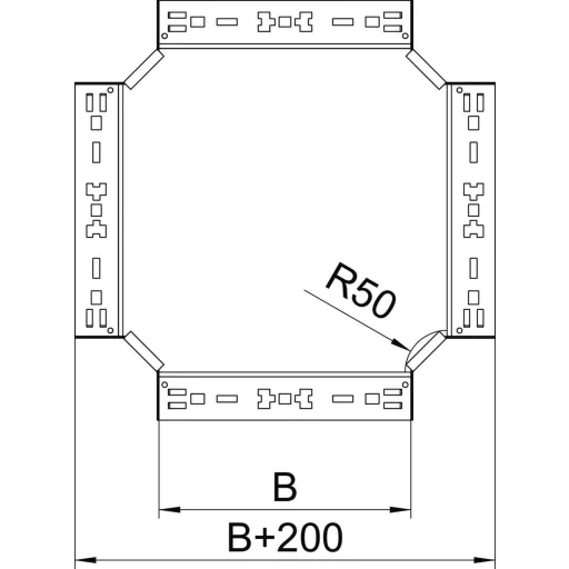 OBO Bettermann 7027161 Keresztidom (Sz x Ma) 100 mm x 110 mm 1 db