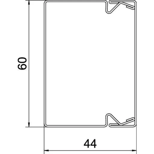 OBO Bettermann 6247016 Kábelcsatorna (H x Sz x Ma) 2000 x 60 x 40 mm Natúr 1 db