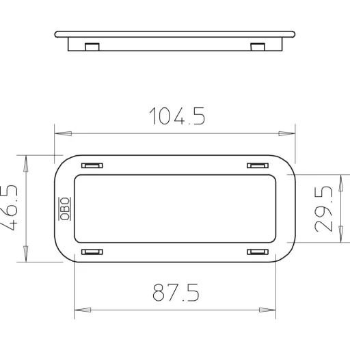 OBO Bettermann 6087965 Szerelési tartozék (H x Sz) 104.5 mm x 46.5 mm Szürke 25 db