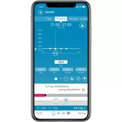 Medisana BS 450 sw Testzsíranalizáló mérleg digitális Mérési tartomány (max.)=180 kg Fekete Bluetooth-szal, ITO érzékelők