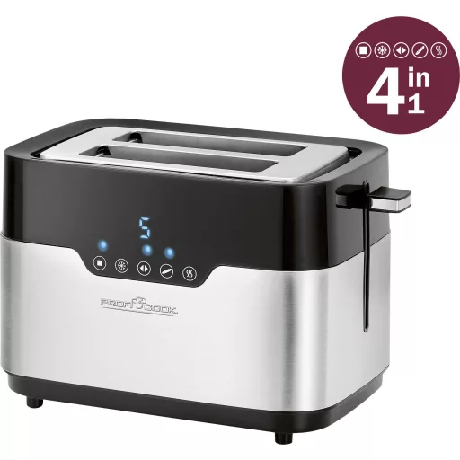Profi Cook PC-TA 1170 Kenyérpirító Fekete, Nemesacél