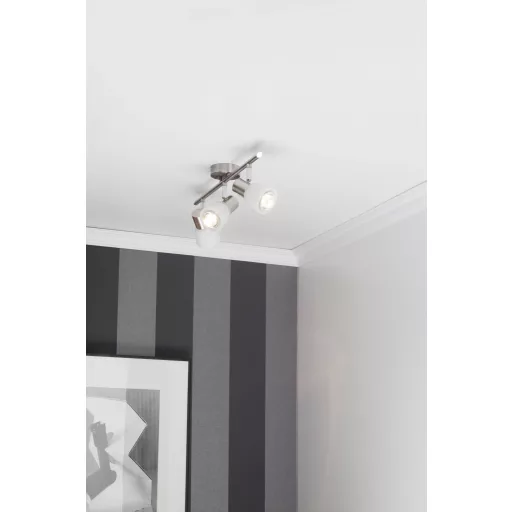 Brilliant Luca 35816/77 Mennyezeti fényszóró LED E14 120 W Nemesacél, Króm, Fehér