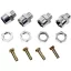 Absima Alumínium Felni menesztőcsap 12 mm/17 mm + 15 mm szélesítés 12 mm 6-szög Ezüst 1 készlet