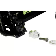   Absima Alumínium Felni menesztőcsap 12 mm/17 mm + 15 mm szélesítés 12 mm 6-szög Ezüst 1 készlet