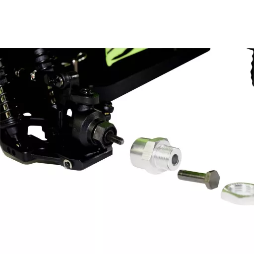 Absima Alumínium Felni menesztőcsap 12 mm/17 mm + 15 mm szélesítés 12 mm 6-szög Ezüst 1 készlet