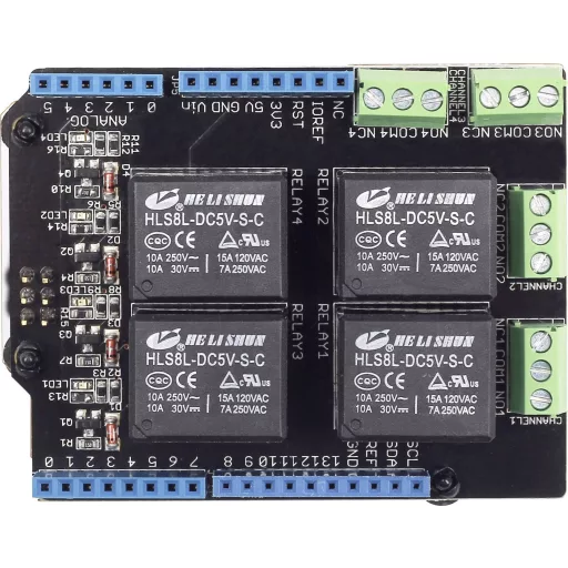 Seeed Studio Relay Shield v3.0 Pajzs Alkalmas: Arduino