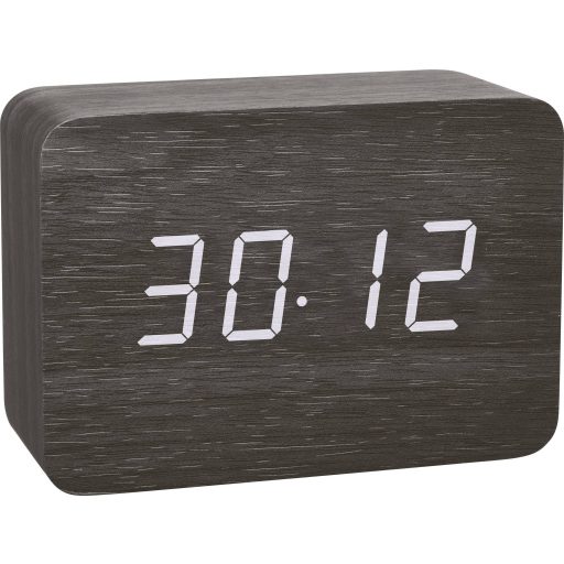 TFA Dostmann 60.2549.01 Rádiójel vezérlésű Ébresztőóra Fa, Fekete Riasztási idők 1