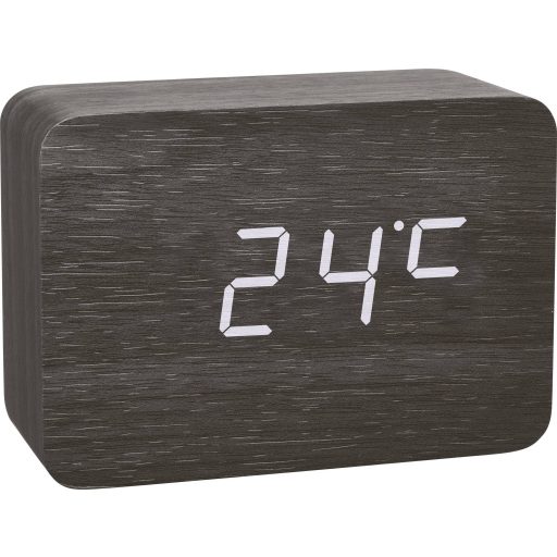 TFA Dostmann 60.2549.01 Rádiójel vezérlésű Ébresztőóra Fa, Fekete Riasztási idők 1