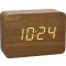 Rádiójel vezérlésű ébresztőóra, fa, világosbarna, TFA Dostmann 60.2549.08