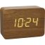 Rádiójel vezérlésű ébresztőóra, fa, világosbarna, TFA Dostmann 60.2549.08