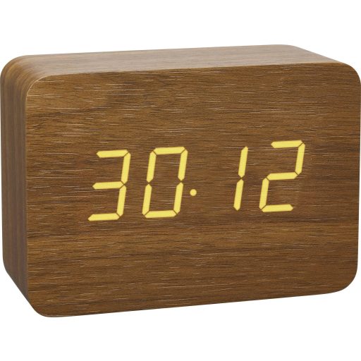 Rádiójel vezérlésű ébresztőóra, fa, világosbarna, TFA Dostmann 60.2549.08