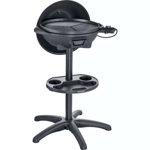 Severin PG 8541 Álló grill Elektromos Gömb grill, Hőmérő a fedőben Grillező felület (átmérő)=410 mm Fekete
