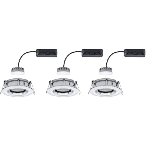 Paulmann Nova Plus Fürdőszobai beépíthető lámpa 3 részes készlet LED LED 20.4 W IP65 Króm
