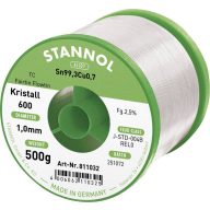   Stannol Kristall 600 Fairtin Forrasztóón, ólommentes Ólommentes Sn99,3Cu0,7 REL0 500 g 1 mm