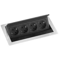   EVOline 159370002700 Beépíthető elosztó 4 részes Nemesacél, Fekete 1 db