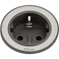   EVOline 159280001100 Beépíthető elosztó 1 részes Nemesacél, Fekete 1 db