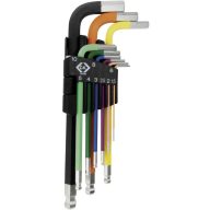   C.K neu Hatlap kulcs készlet Kulcsszélesség: 1.5 mm, 2 mm, 2.5 mm, 3 mm, 4 mm, 5 mm, 6 mm, 8 mm, 10 mm