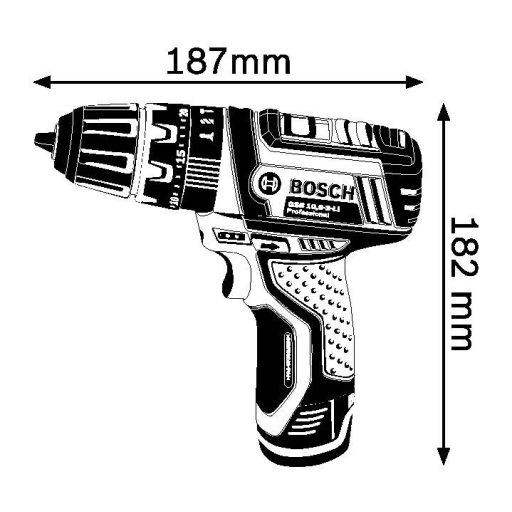Bosch Professional GSB 12V-15 2 sebességfokozat-Akkus ütvefúró-csavarozó 2. akkuval