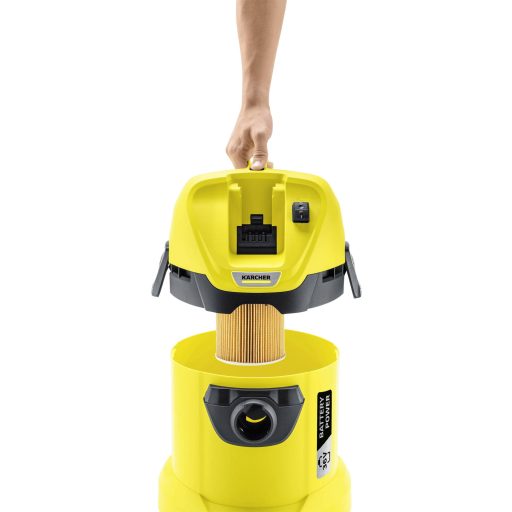 Kärcher Home & Garden WD 3 Battery 1.629-911.0 Nedves-/száraz porszívó 300 W 17 l 1 akkuval