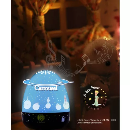 Niermann 80056 LED-es éjszakai fény kivetítővel és játékórával Ovális Kis Herceg LED Fehér, Kék