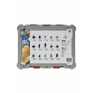   Marómaró készlet, 1/4 hüvelykes szár, 15 darab Bosch Accessories 2607017473