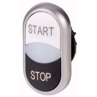   Eaton 216708 M22-DDL-WS-GB1/GB0 Kettős nyomógomb Műanyag előlapi gyűrű 1 db