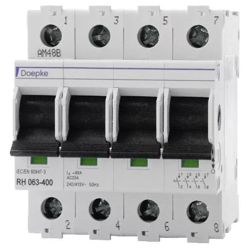 Doepke 09981063 RH 063-400 Fővezeték védőkapcsoló 4 pólusú 63 A 240 V, 415 V