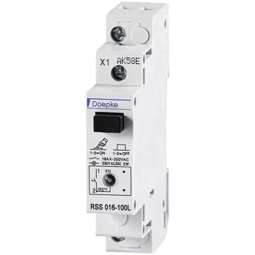 Kikapcsoló LED-del Fekete 1 pólusú 16 A 230 V Doepke 09981075