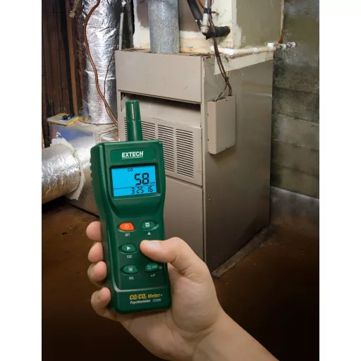 Szén-dioxid és szén-monoxid mérő 0 - 9999 ppm, Extech CO260
