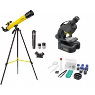   National Geographic Teleskop + Mikroskop Set Lencsés teleszkóp Azimutális Akromatikus Nagyítás 50 - 100 x