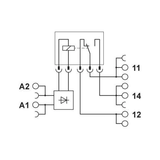 Phoenix Contact PLC-RPT- 24UC/21HC Relé modul Névleges feszültség: 24 V DC/AC Max. kapcsolási áram: 10 A 1 váltó 1 db
