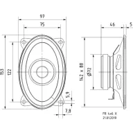   Visaton FR 4x6 X - 4 Ohm 15 cm Szélessávú hangszóró 15 W 4 Ω ovális