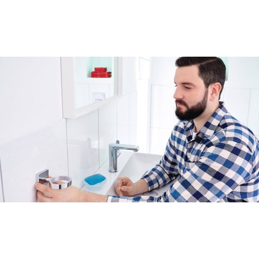 tesa ekkro 40240-00000-00 Szappantartó Króm (fényes), Fehér (selymes)