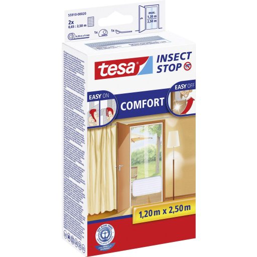 Szúnyoghálók ajtókra, rovarriasztók, rovarfogók, (H x Szé) 2,2 x 1,3 m, tesa® Comfort