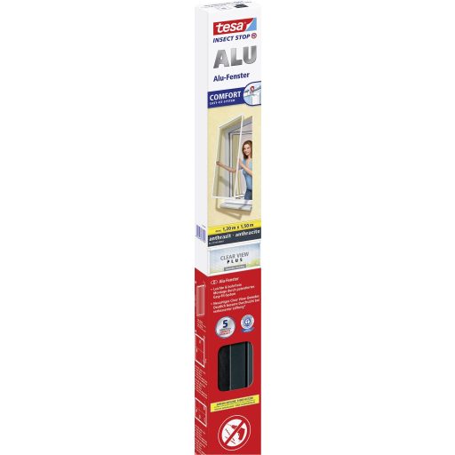 Légyfogó rács tesa ALU COMFORT 55195-00003-00 (Sz x Ma) 1200 mm x 1500 mm Antracit 1 db