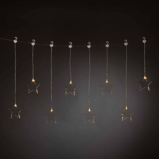 Konstsmide Fényfüggöny csillagokkal Beltérre/kültérre 3 V 8 LED Melegfehér